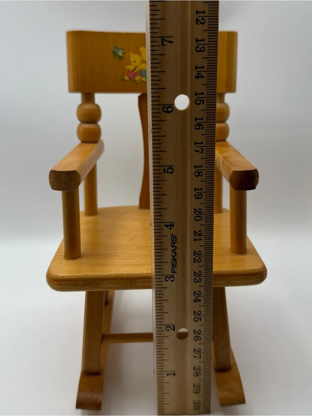 VTG 1950's Strombecker Mini Wooden Rocking Chair 7